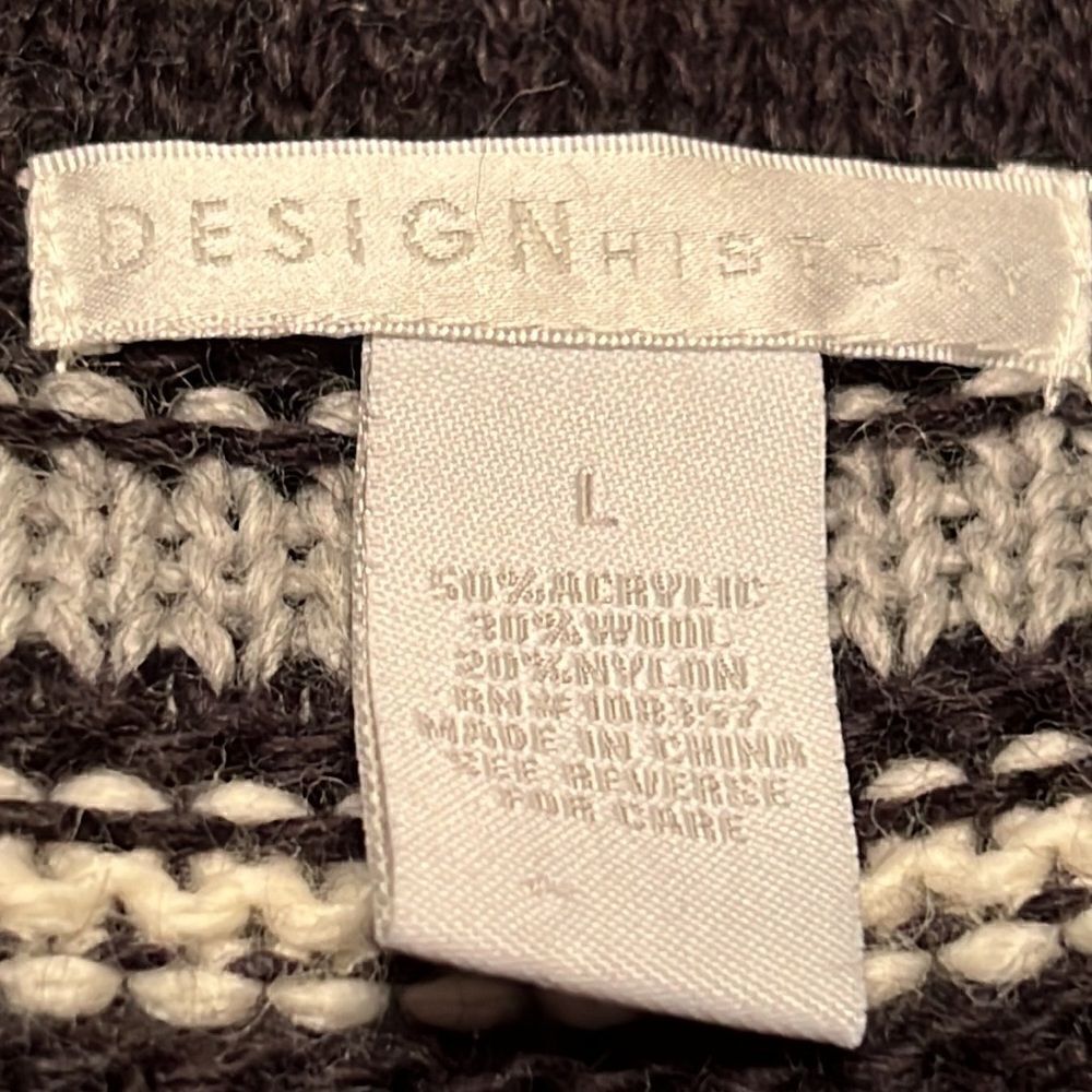 Design History Aztec wool blend tunic sweater‎ - Picture 6 of 7